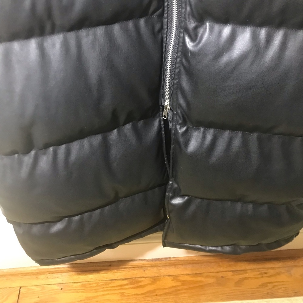 Fashion Nova Above Status Puffer Coat S small faux vegan leather - Picture 15 of 16